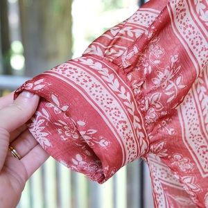 Sheer burnt orange kimono